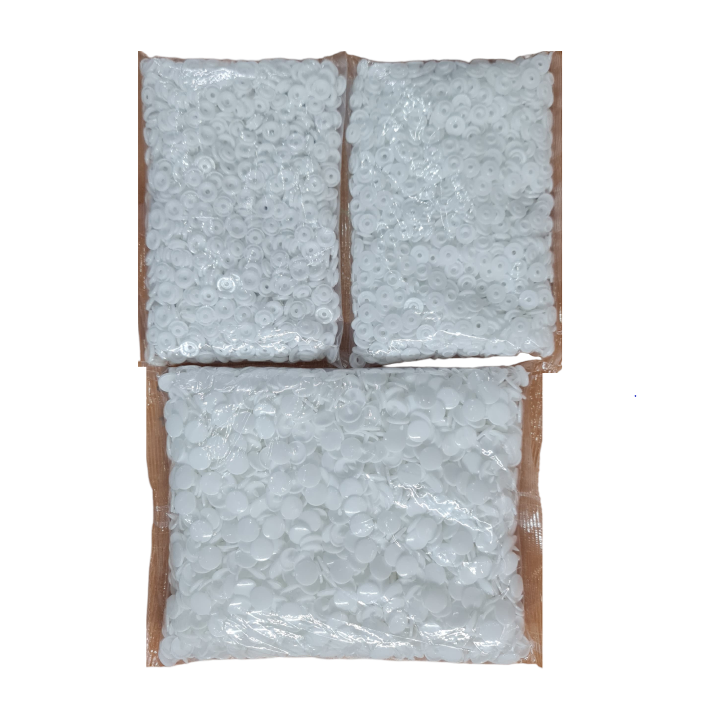 T8 Plastik Beyaz Çıtçıt (250 / 500 / 1000 adet) (14,5mm Plastik Çıtçıt)