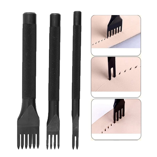 Elmas Çatal Zımba Seti (3 Parça) 3mm, 4mm veya 5mm aralıklı