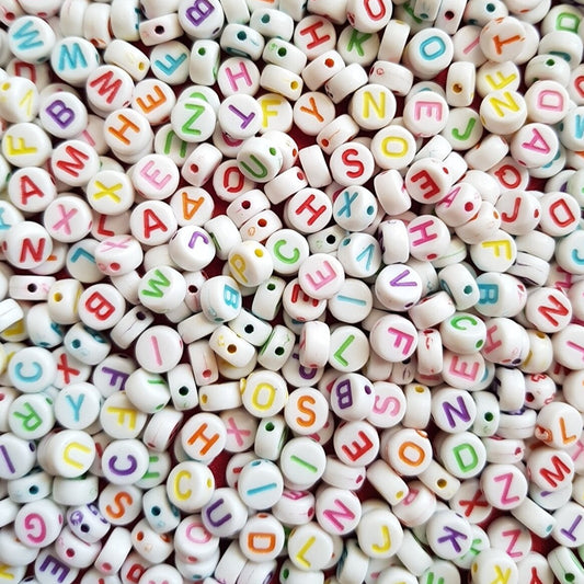 Renkli Yuvarlak Harf Boncuk (500gram)