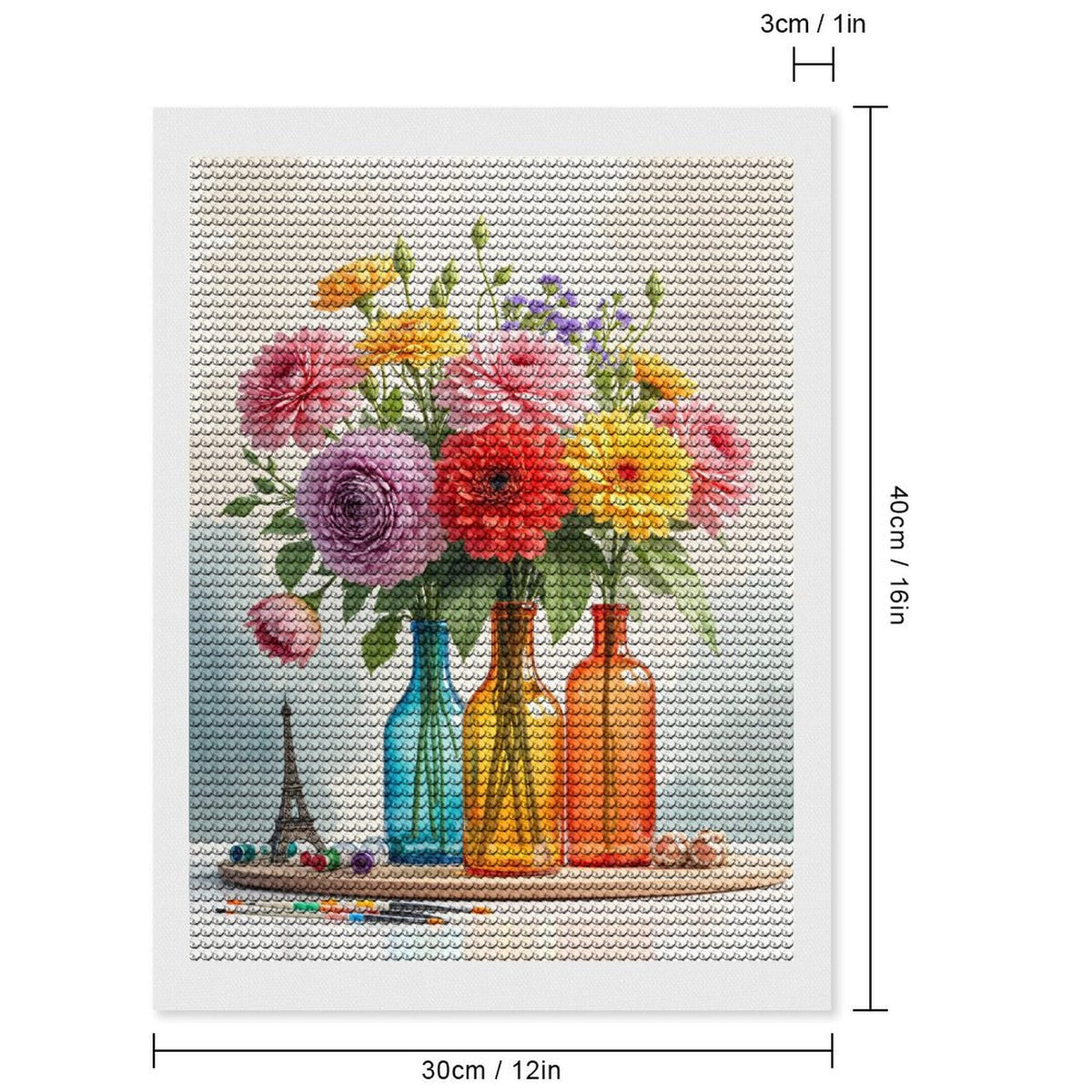 Boncuklu Taşlı Mozaik Elmas Goblen Tablo Resim Pano (30cmx40cm) Kardanadam 82014