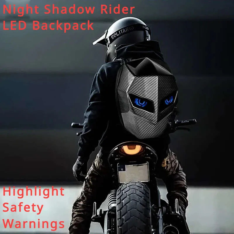 Karbon Led Gözlü Sırt Çantası, Kask Çantası