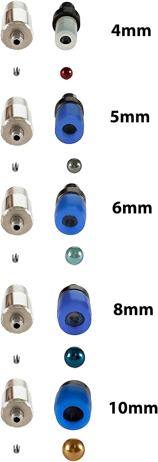Karışık Renkli İnci Seti ve Çakma çivisi (1200 Adet İnci - 4mm, 5mm, 6mm, 8mm, 10mm) [KALIPSIZDIR]