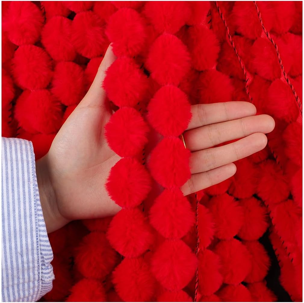 Peluş Ponpon - Tavşan Kuyruğu Ponpon - Şerit Peluş Ponpon (20 metre top)