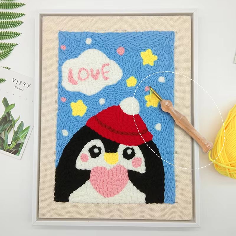 Tahta Saplı Punch İğnesi (008) (İplik Geçirici ile Birlikte)