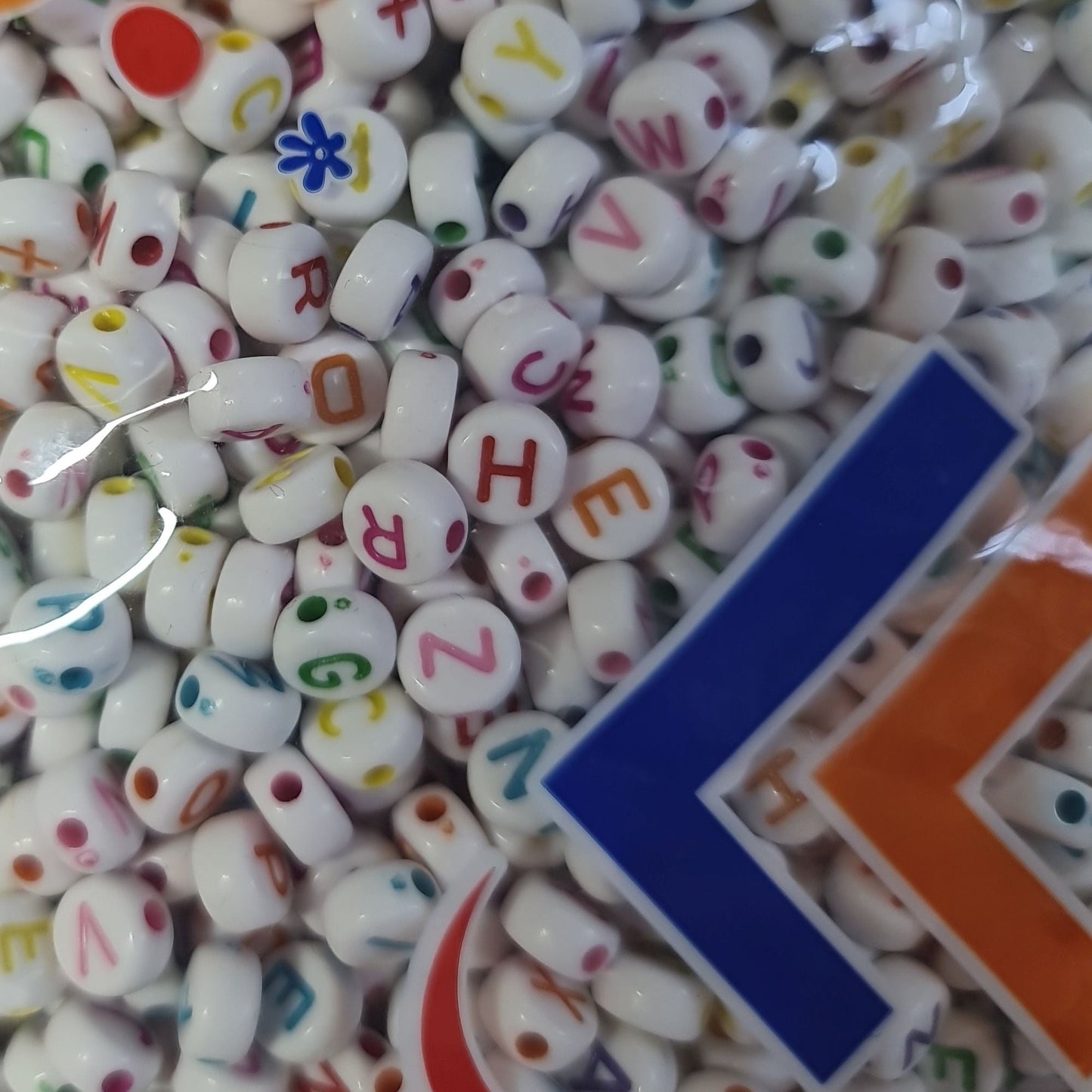 Renkli Yuvarlak Harf Boncuk (500gram)