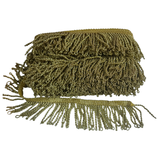 Altın Renkli 6cm Sim Burgu Saçak - Bulyon Saçak (9metre top)