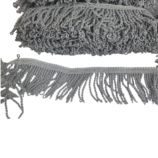 Gümüş Renkli 6cm Sim Burgu Saçak - Bulyon Saçak (9metre top)