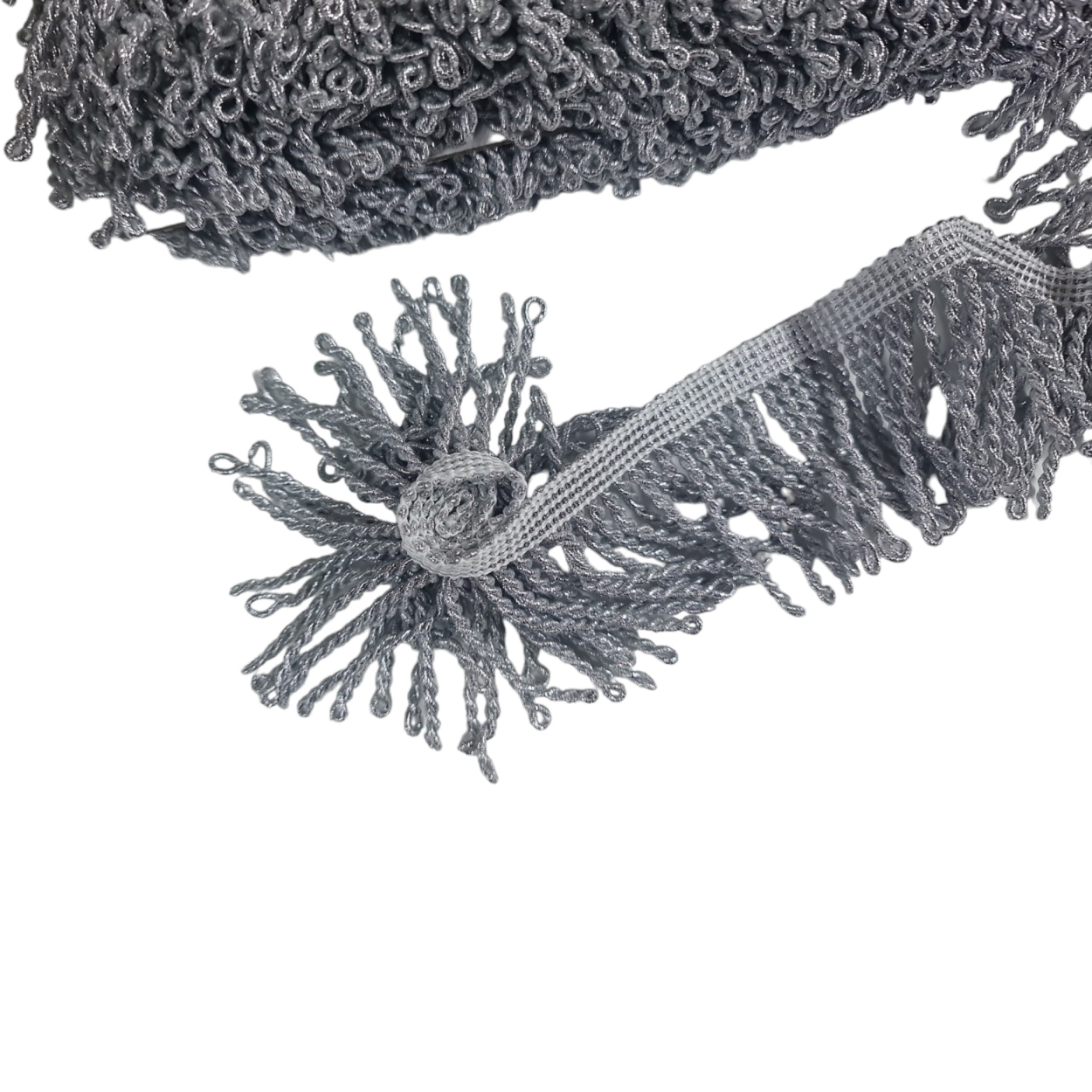 Gümüş Renkli 6cm Sim Burgu Saçak - Bulyon Saçak (9metre top)