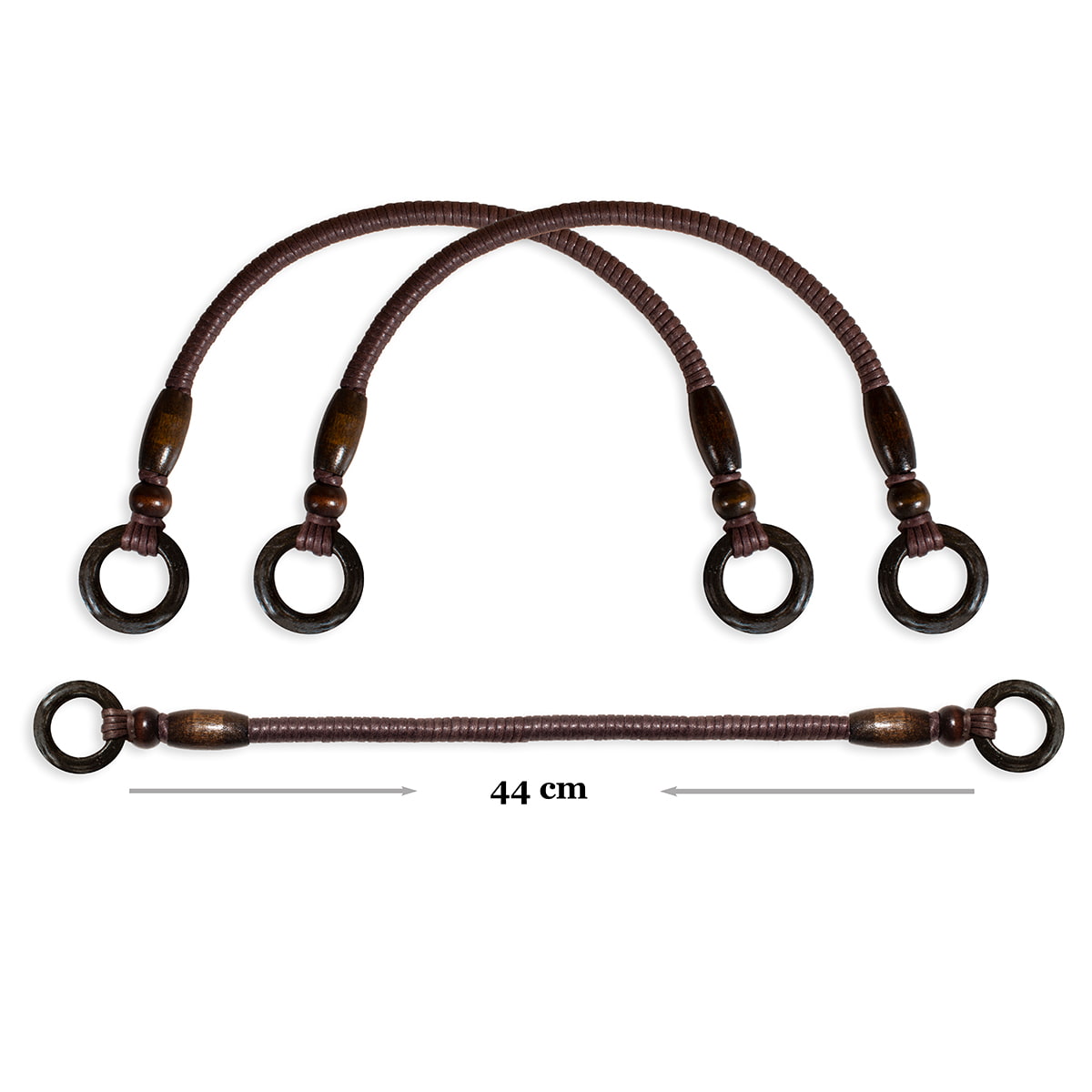 Ahşap Boncuklu Çanta Sapı (Tek adet) (44cm)