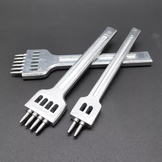 4mm Çatal Zımba Seti - Deri Delici - Delme Zımbası - 2'li / 4'lü / 6'lı Zımba delgeç.