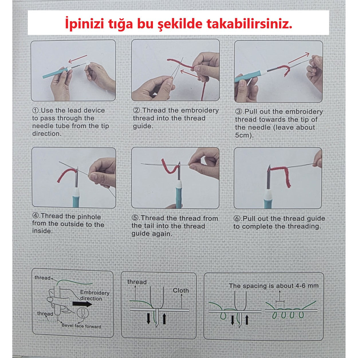 Tutuncu Sarı Mavi Çiçek, 20cm Kasnaklı Panç Seti - 95097