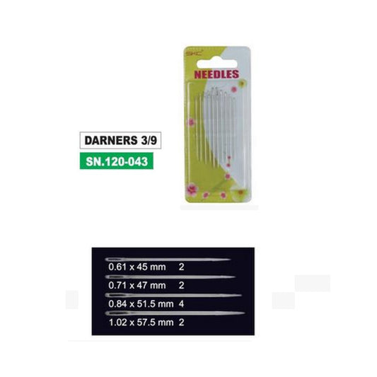 10 Adet Karışk Boylarda Brezilya Nakışı İğnesi 1/5 numaralar (120043)