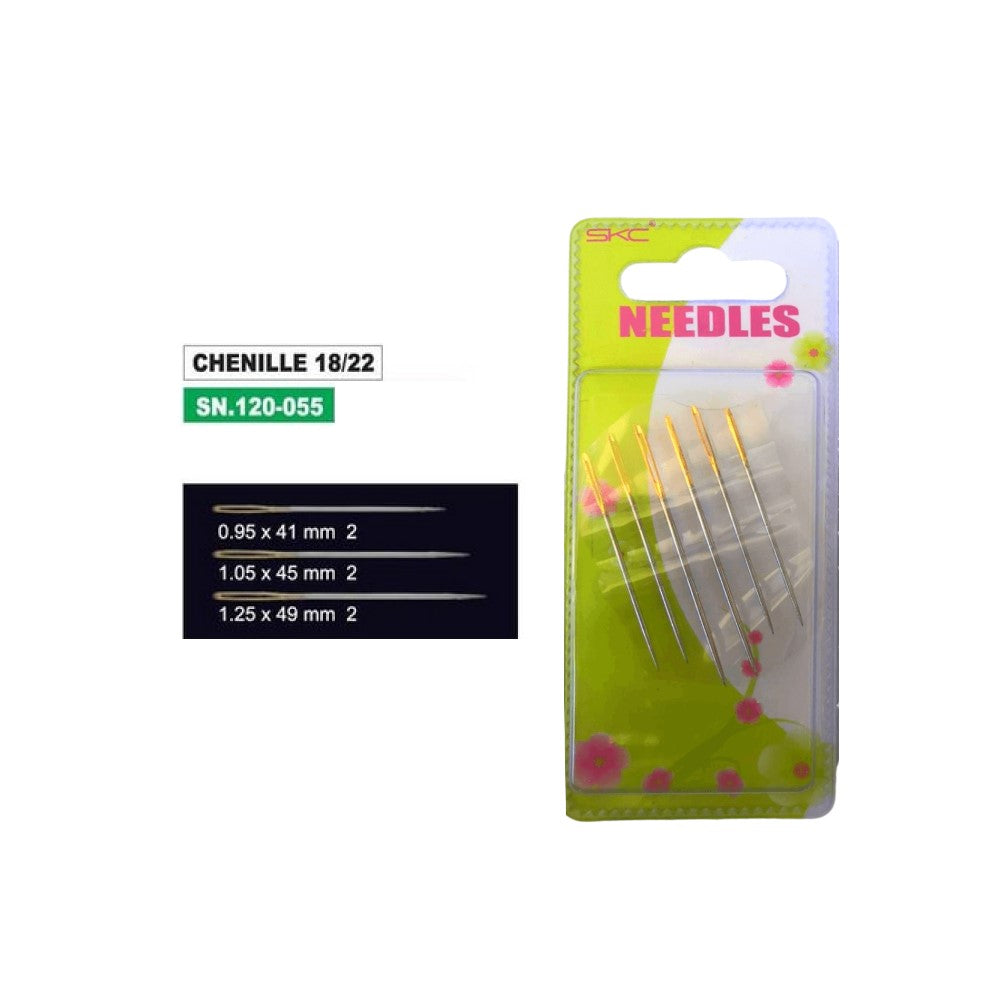 6 Ribbon Embroidery Needles (3 Sizes Chenille Needles) 120055