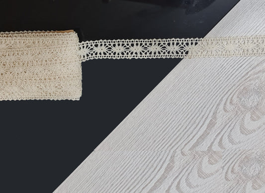 10 Metre Krem Ara Pamuk Dantel 20mm(1300)