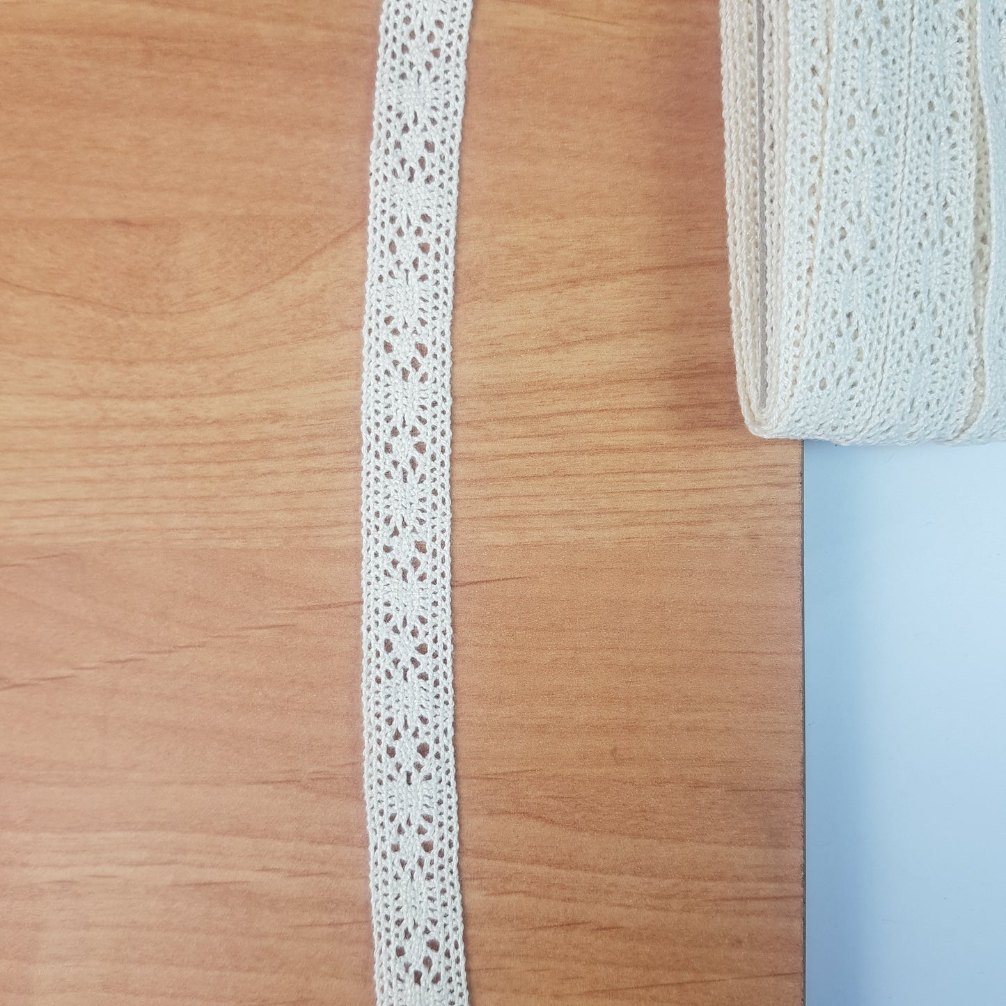 10 Metre Krem Ara Pamuk Dantel 15mm ( 8566 )