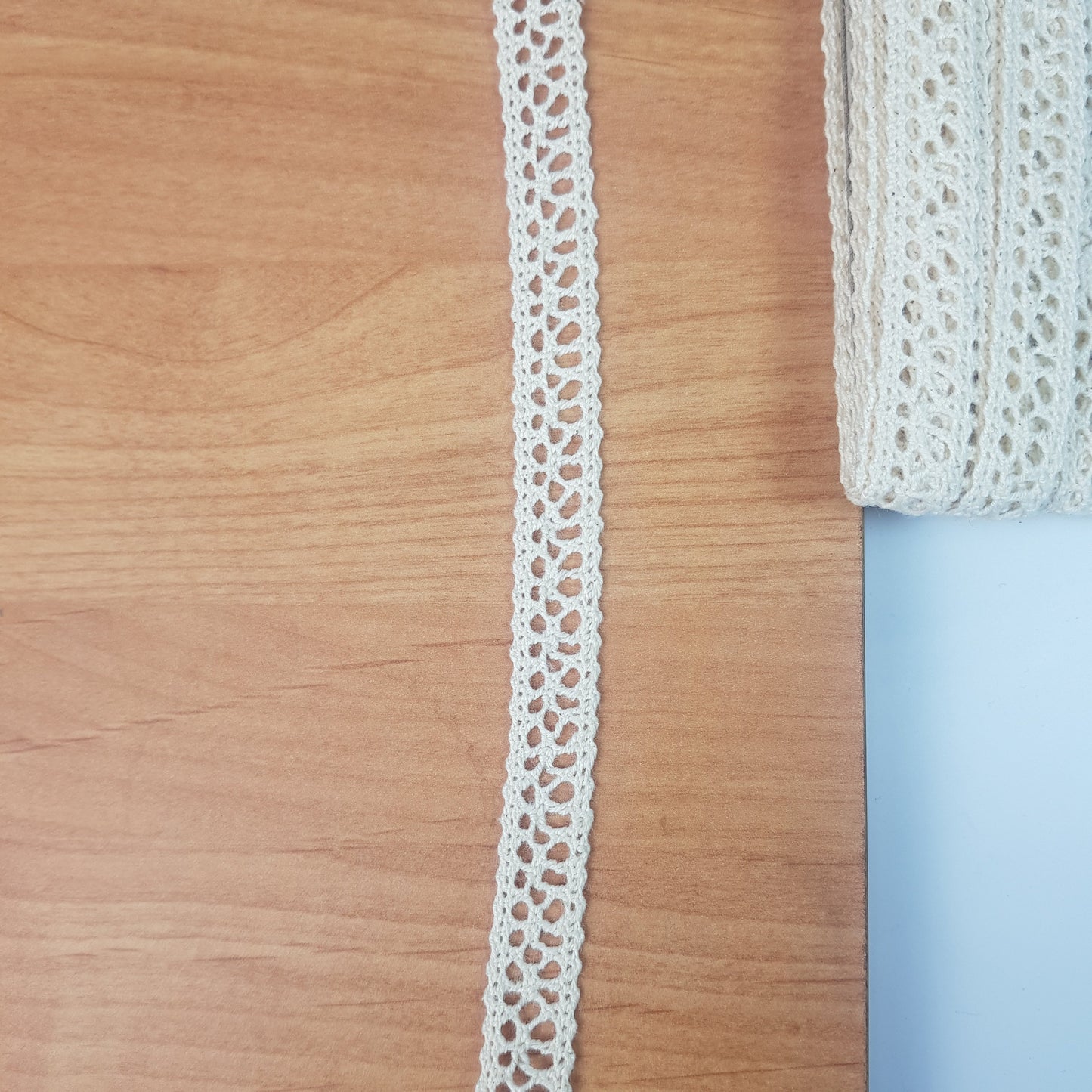 10 Metre Krem Ara Pamuk Dantel 15mm (1053)