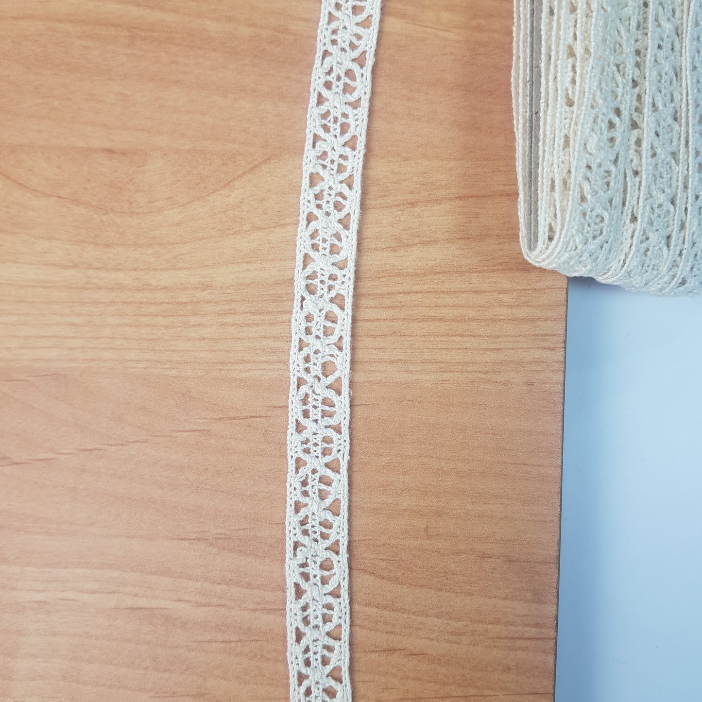 10 Metre Krem Ara Pamuk Dantel 15mm(8597)