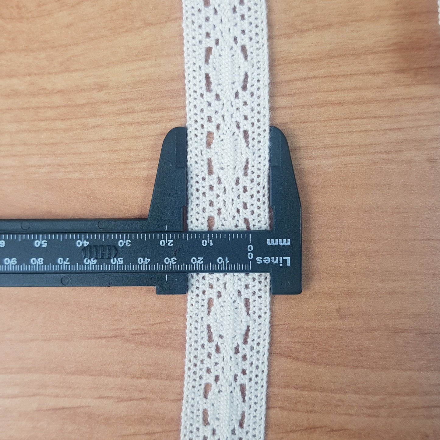 10 Metre Krem Ara Pamuk Dantel 20mm ( 1342 )