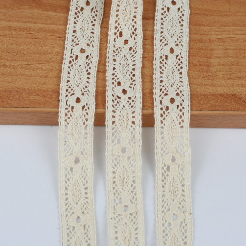 10 Metre Krem Ara Pamuk Dantel 20mm (1037)