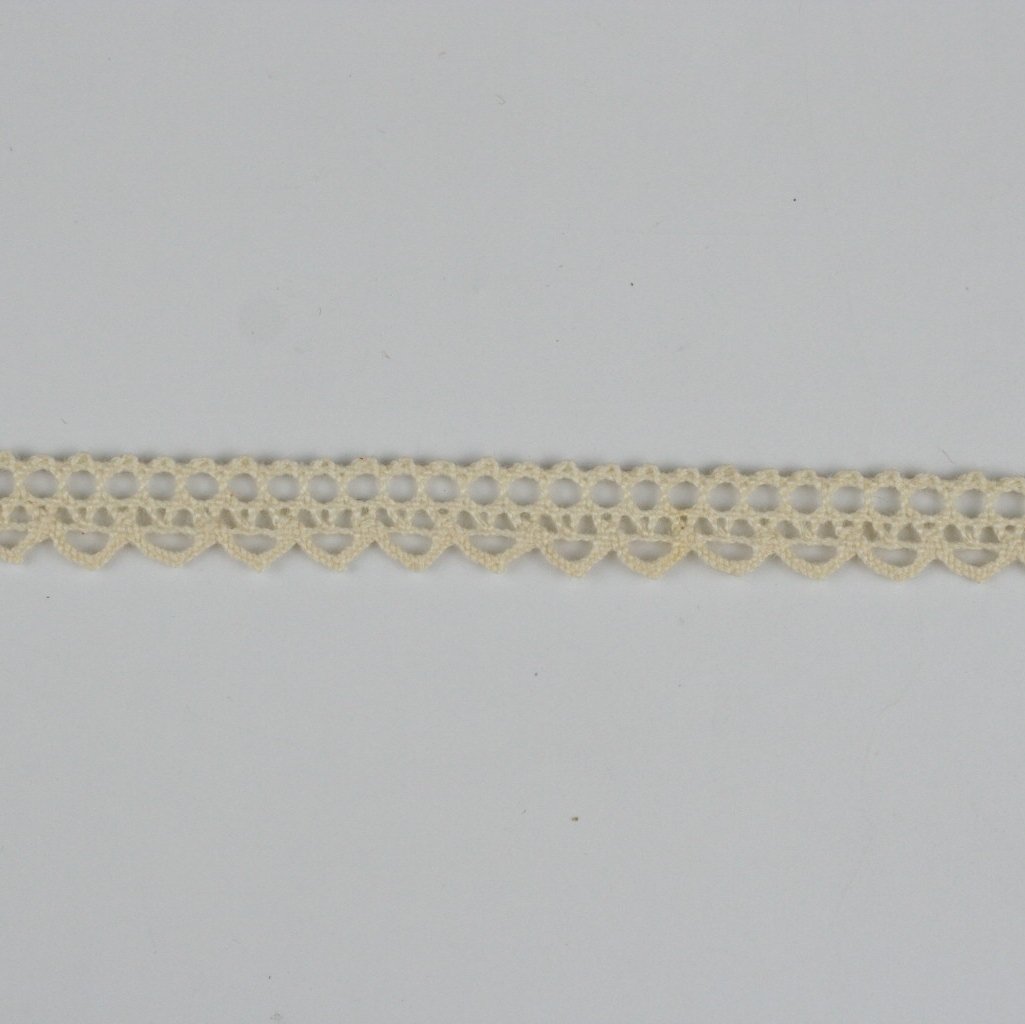 10 Metre Krem Kenar Pamuk Dantel 10mm (8371)