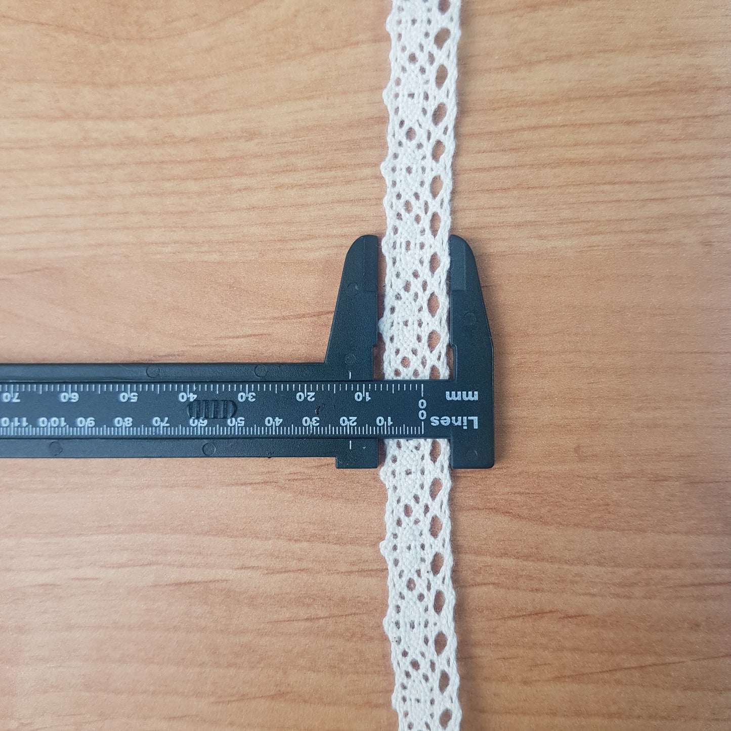 10 Metre Krem Kenar Pamuk Dantel 13mm ( 402 )