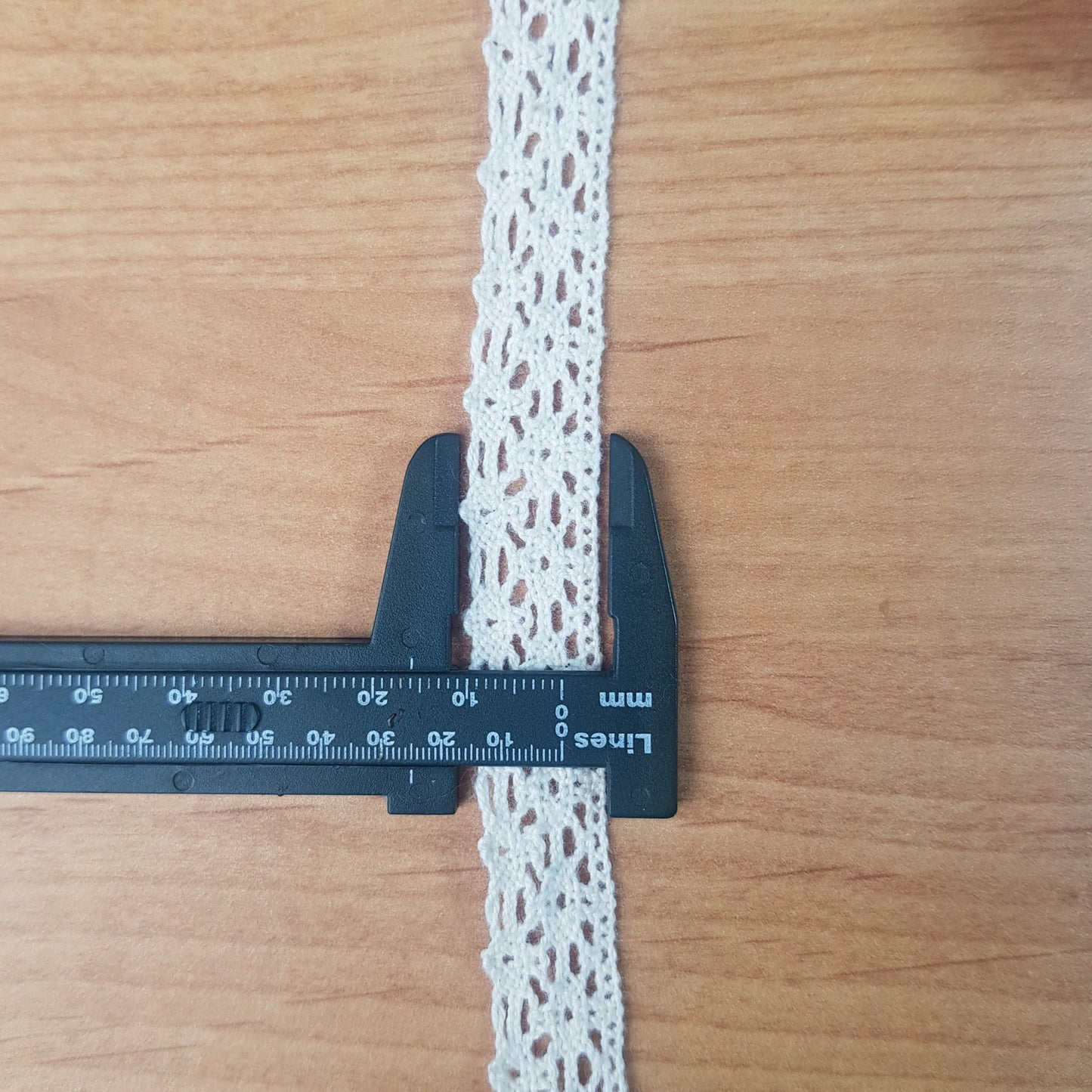 10 Metre Krem Kenar Pamuk Dantel 14mm (8449)