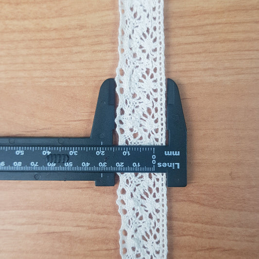 10 Metre Krem Kenar Pamuk Dantel 20mm ( 8303 )