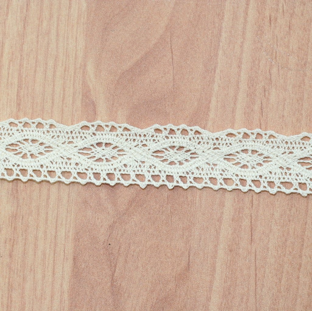 10 Metre Krem Kenar Pamuk Dantel 20mm (715)