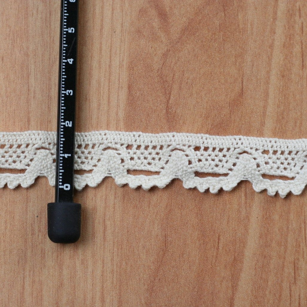 10 Meters Cream Cotton Lace 20 mm (9598)