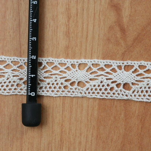 10 Metre Krem Pamuk Dantel 20mm (898)