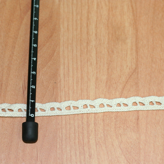 10 Metre Krem Pamuk Dantel 9mm (9507)