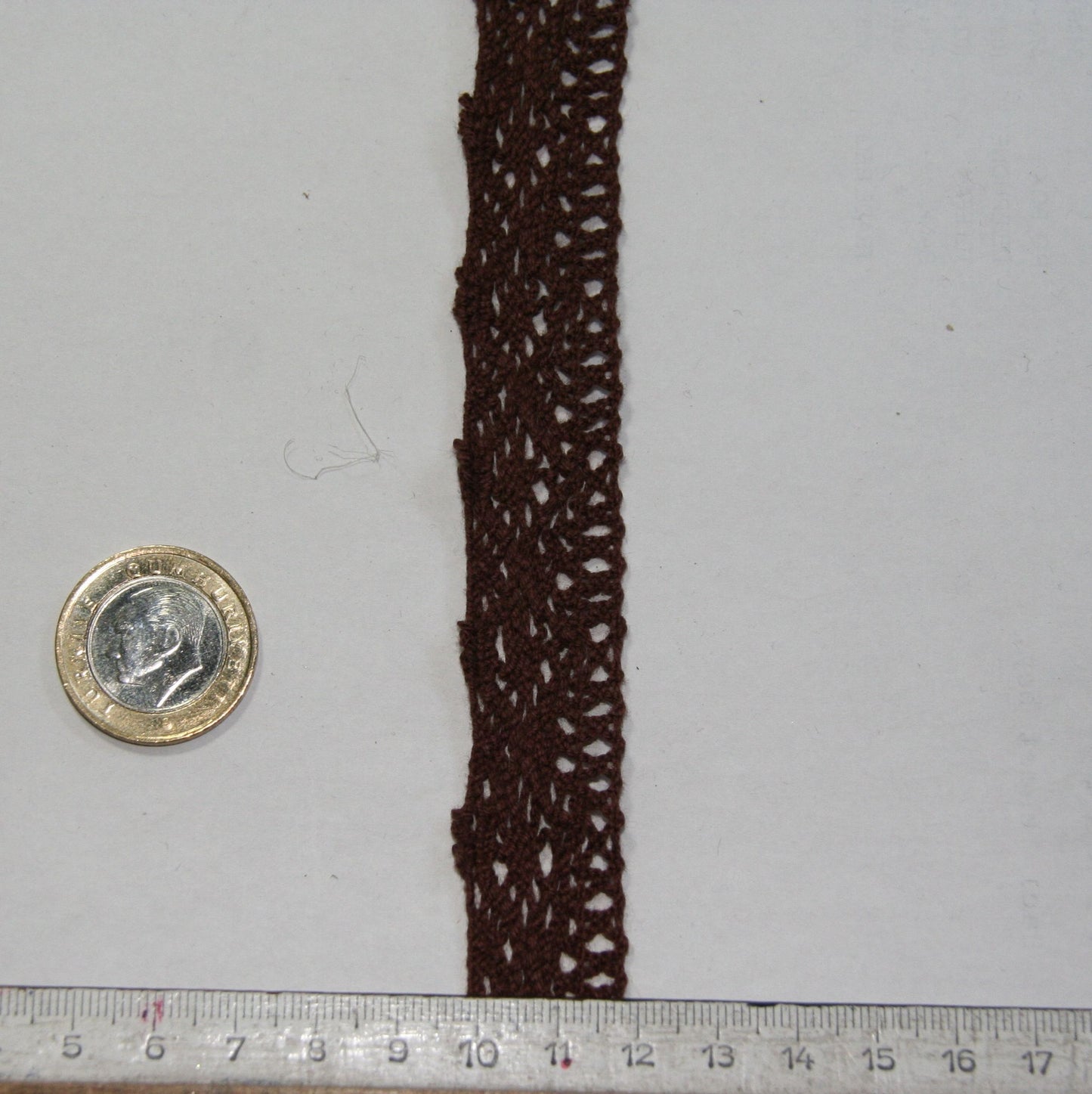 22mm Kahve Renkli Pamuklu Dantel (34518)