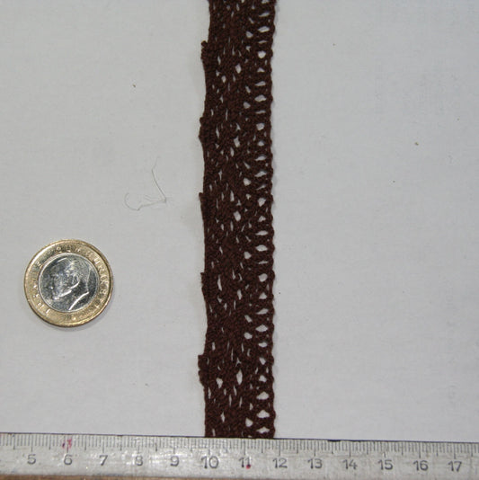 22mm Kahve Renkli Pamuklu Dantel (34518)
