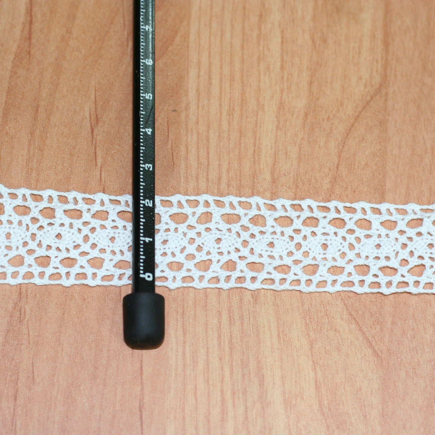 23mm Eninde Beyaz Pamuk Ara Dantel (34514)