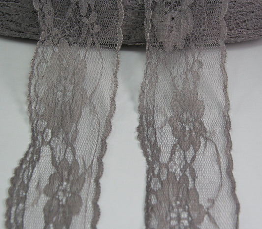 5cm eninde Bej Renk Naylon Dantel 5 metrelik top - (730)