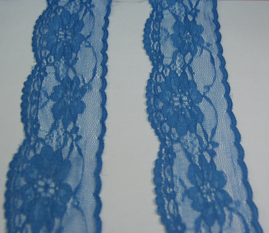 5cm eninde İndigo Renk Naylon Dantel 5 metrelik top - (730)