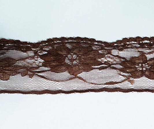 5cm eninde Kahverengi Naylon Dantel 5 Metrelik Top - (730)