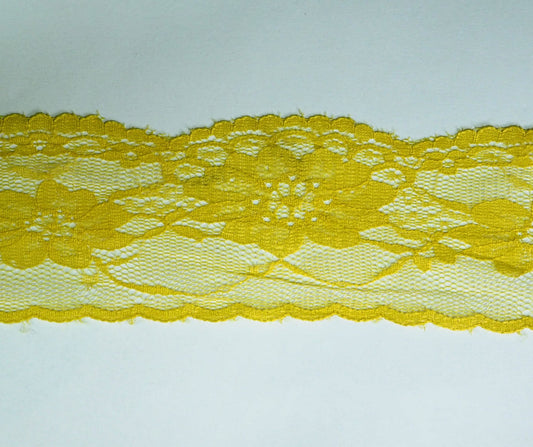 5cm eninde Koyu Sarı Dantel 5 Metrelik Top - (730)