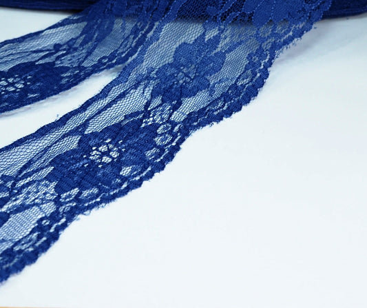 5cm eninde Saks Mavi Naylon Dantel