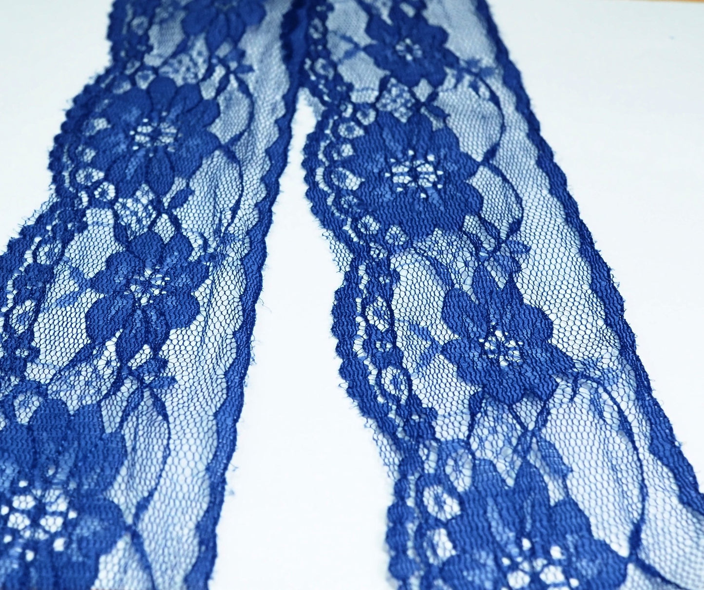 5cm eninde Saks Mavi Naylon Dantel