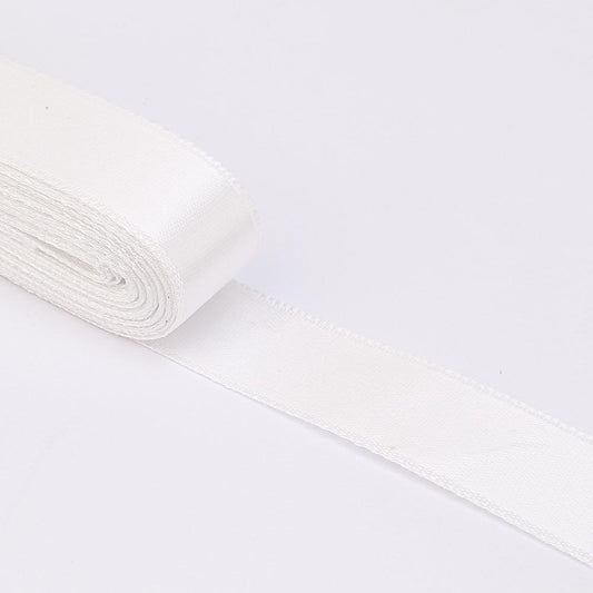 Beyaz Saten Kurdele Çift Taraflı 2cm Eninde 10mt Top