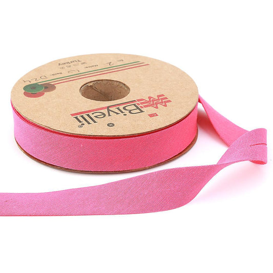 Fuşya Pamuk (Koton) Biye 2cm eninde 25mt (D24)