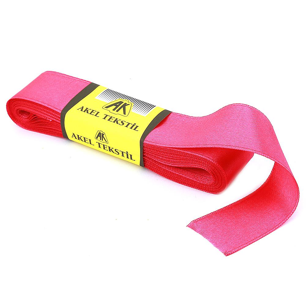 Fuşya Saten Kurdele Çift Taraflı 3cm Eninde 10mt Top