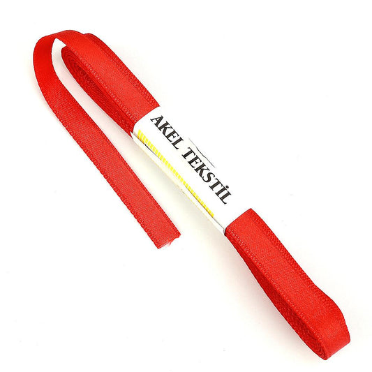 Kırmızı Kurdele Çift Taraflı 1cm Eninde 10mt Top