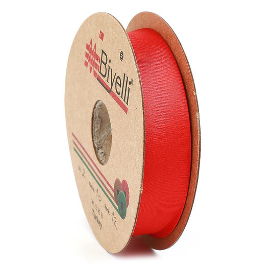 Kırmızı Saten Biye 2cm eninde 25mt top (12)