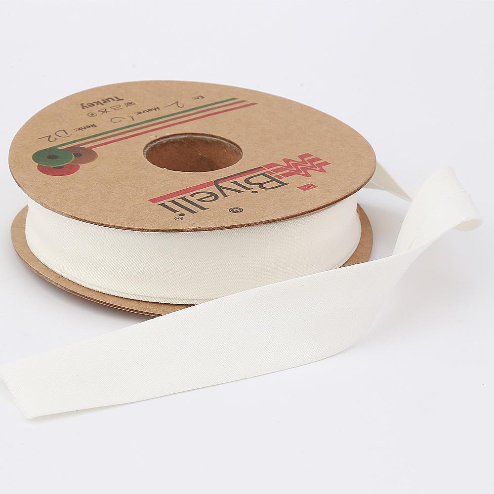 Krem Pamuk (Koton) Biye 2cm eninde 25mt (D2)