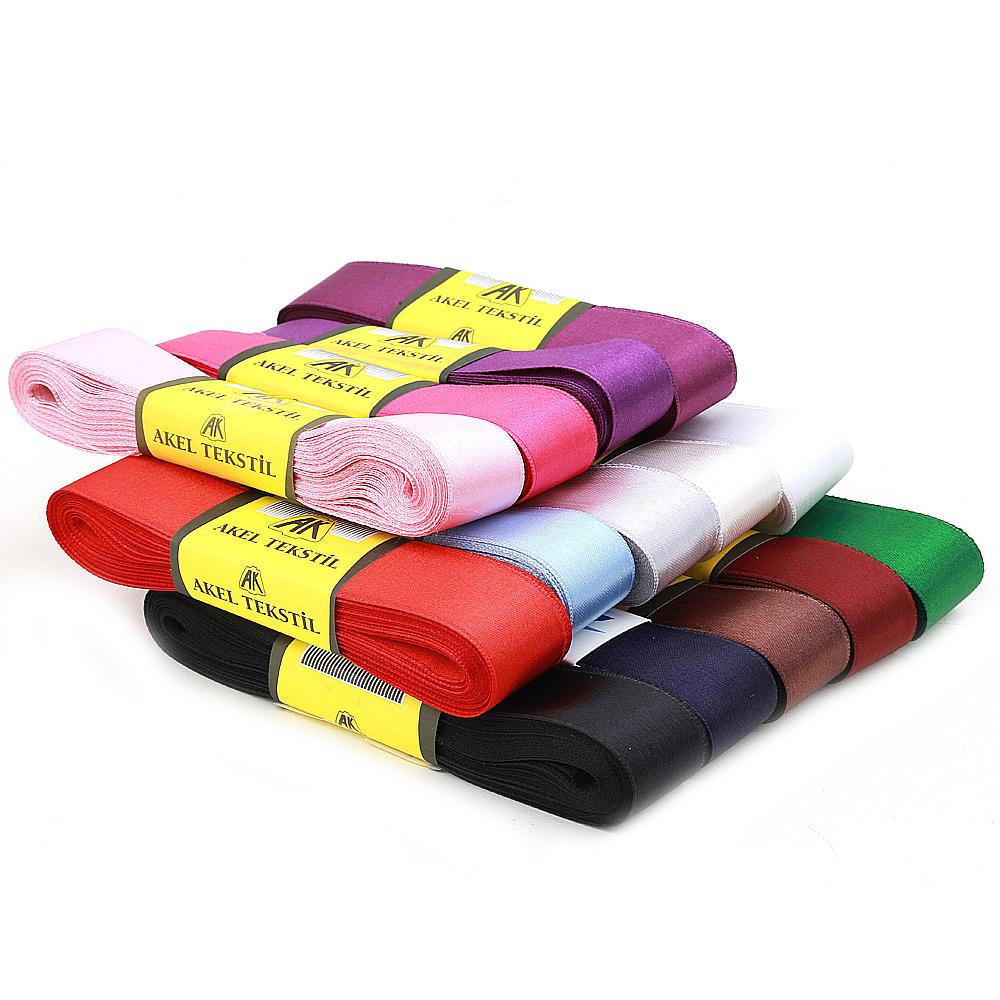 Krem Saten Kurdele Çift Taraflı 3cm Eninde 10mt Top