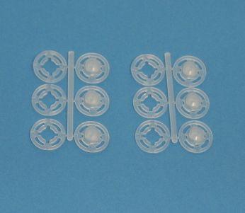 30 adet 15mm Plastik Dikmeli Çıtçıt (1200) (No 6)