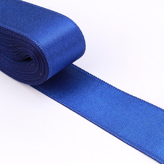 Saks Mavi Saten Kurdele Çift Taraflı 2cm Eninde 10mt Top