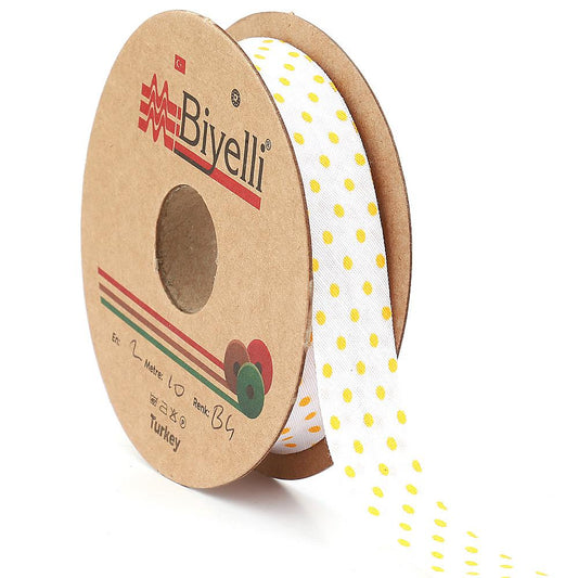 Yellow Pointed Cotton (Coton) Piping 2cm width 25mt (B4)